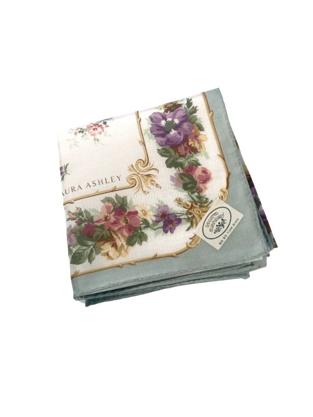 Vintage Laura Ashley Floral Cotton Scarf | NWT